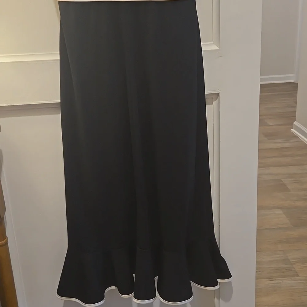 Express Black Midi Dress with Cream Accents - Picture 11 of 12